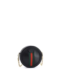 Pre-Owned Gucci Mini Ophidia Round Shoulder Bag Leather
