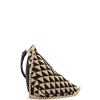 Pre-Owned Prada Mini Double Symbole Triangle Bag Leather and Jacquard