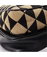 Pre-Owned Prada Mini Double Symbole Triangle Bag Leather and Jacquard