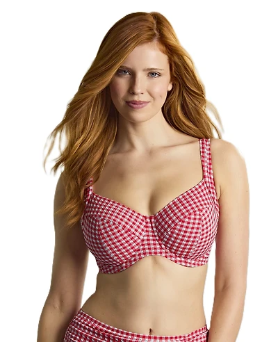 Panache Lingerie Women's Gingham Olivia Underwire Balcony Swim Bra