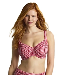 Panache Lingerie Women's Gingham Olivia Underwire Balcony Swim Bra