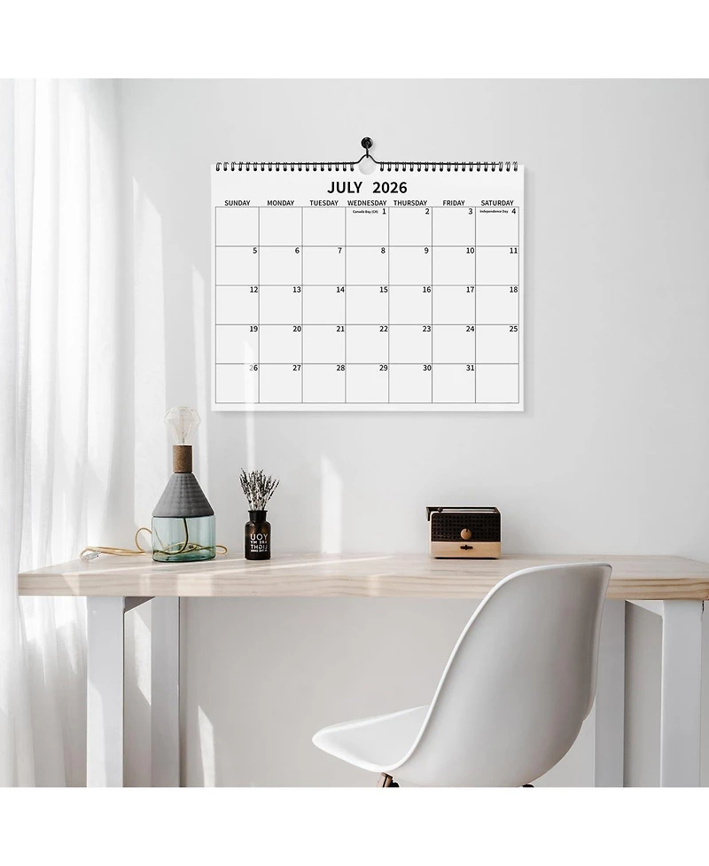 Gnuadz Wall Calendar 2026-2027 Monthly Hanging Planner