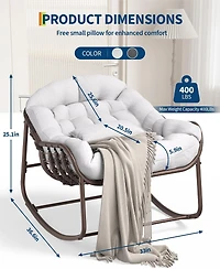 Xo Outdoor Papasan Rocking Chair