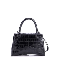 Pre-Owned Balenciaga Medium Hourglass Top Handle Bag Embossed Leather