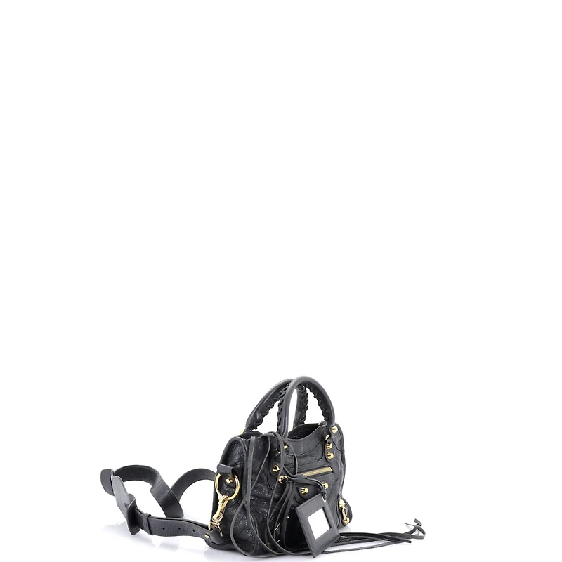 Pre-Owned Balenciaga Mini City Classic Studs Bag Leather