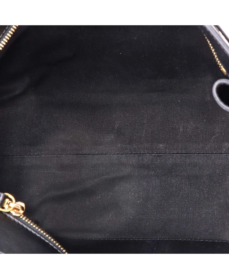 Pre-Owned Versace Large Palazzo Medusa Belted Convertible Tote Leather