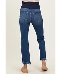 Pinkblush Maternity Navy Released Hem Cropped Straight Leg Jeans