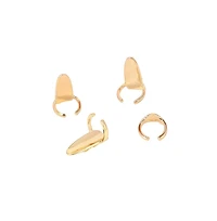Sohi Women's The Enamel-Goliath Nail Rings California Gold
