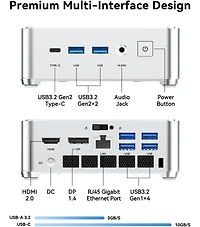 Kamrui Hyper H2 Mini Pc i5-14450HX, 16GB Ram 512GB Ssd, Triple 4K Hdmi/Dp/Usb-c, Ethernet Mini Desktop Computer for Office, Business
