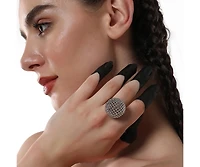 Sohi Women's The Disco Ball Statement Ring