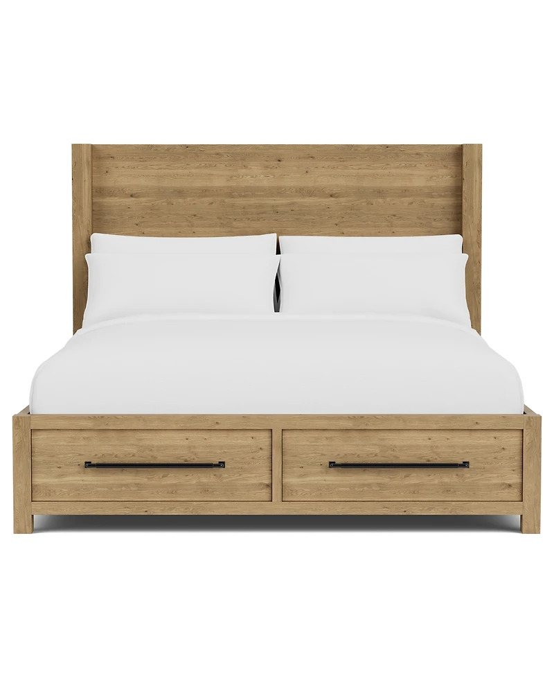 Davie 3-Pc. Queen Storage Bedroom Set (Panel Bed