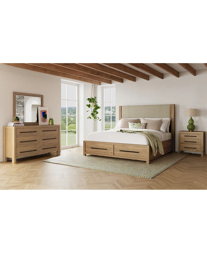 Davie 3-Pc. King Storage Bedroom Set (Upholstered Bed