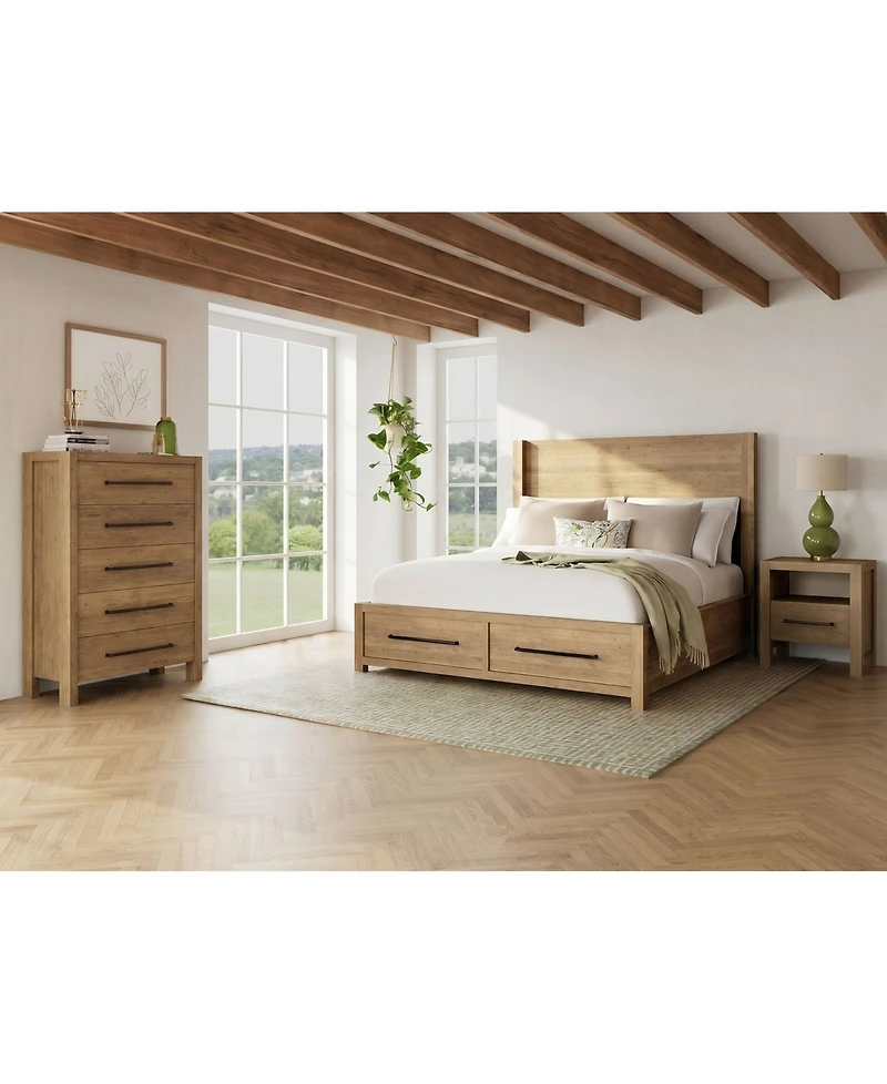 Davie King Storage 3-Piece Set (Panel Bed, Chest & 1-Drawer Nightstand)