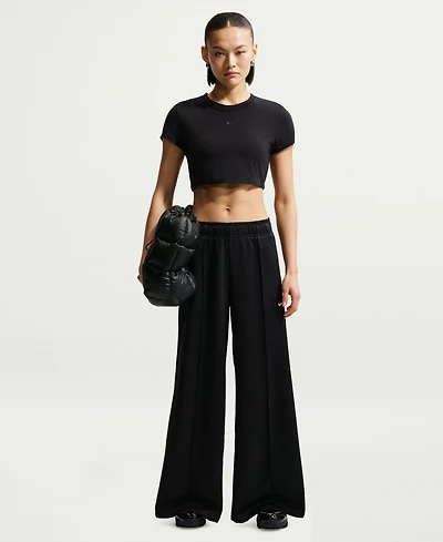 Nike Women's Sportswear Mid-Rise Wide-Leg Track Pants