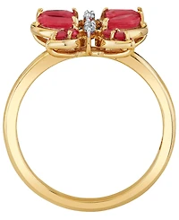 Macy's Ruby (5/8 ct. t.w.) & Diamond Accent Ring in 10k Yellow Gold