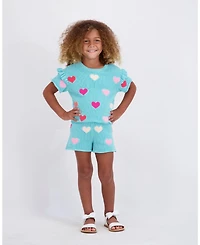 Andy & Evan Little Girls Hearts Crochet Set