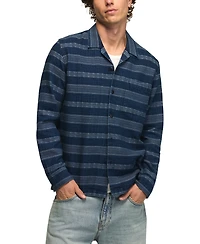 Lucky Brand Men's Long-Sleeve Indigo Pattern Shirt