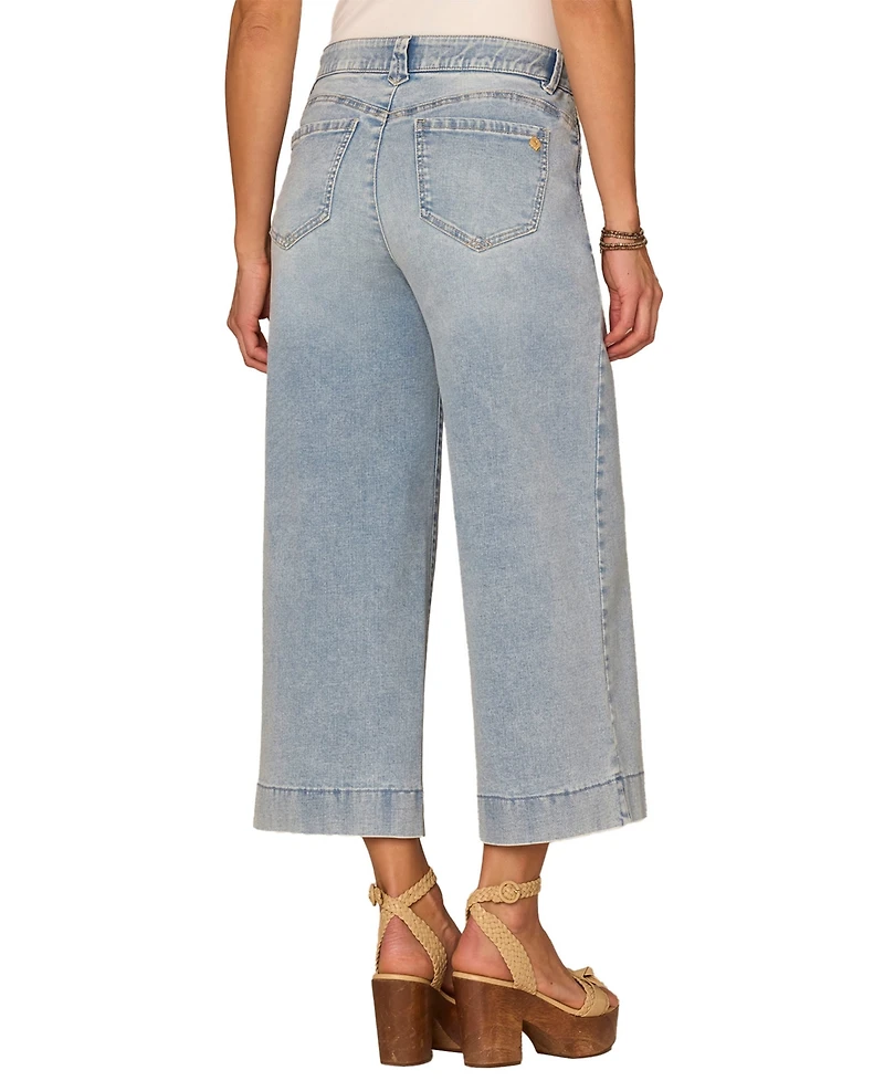 Democracy Women's Cropped Wide-Leg Jeans