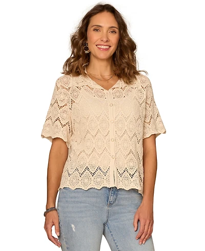 Democracy Women's Collared Button-Down Top