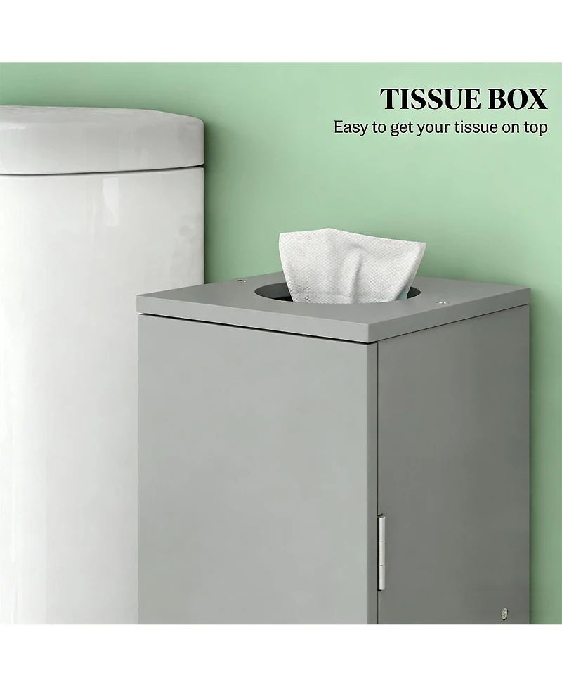 Clihome 3-Tier Corner Cabinet - Modern Rustic Toilet Paper Storage for Bathroom Kitchen