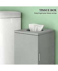 Clihome 3-Tier Corner Cabinet - Modern Rustic Toilet Paper Storage for Bathroom Kitchen