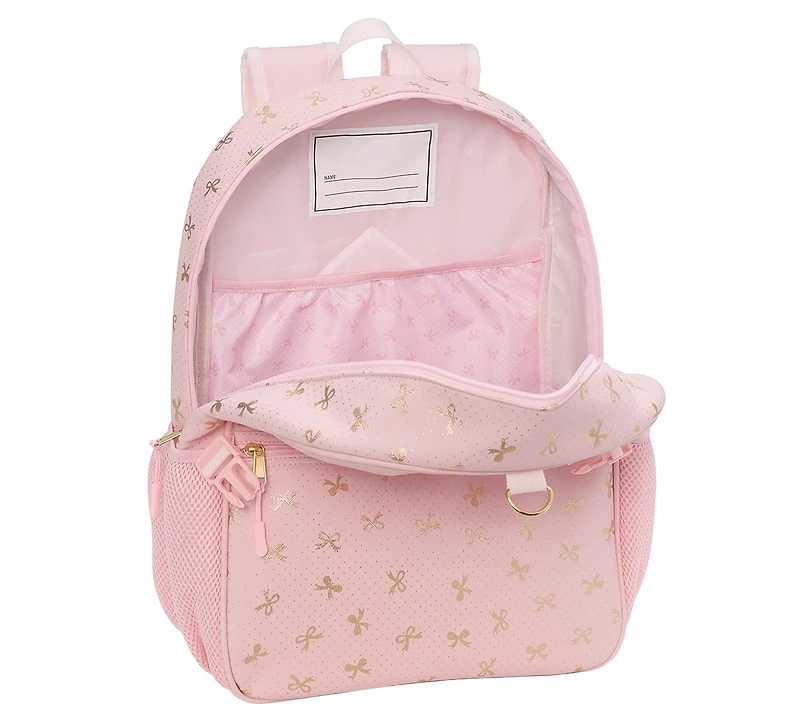 Rainbow Sugar Girls' Bow Lunch Box, Backpack with Matching Headphone, 3-Piece Set