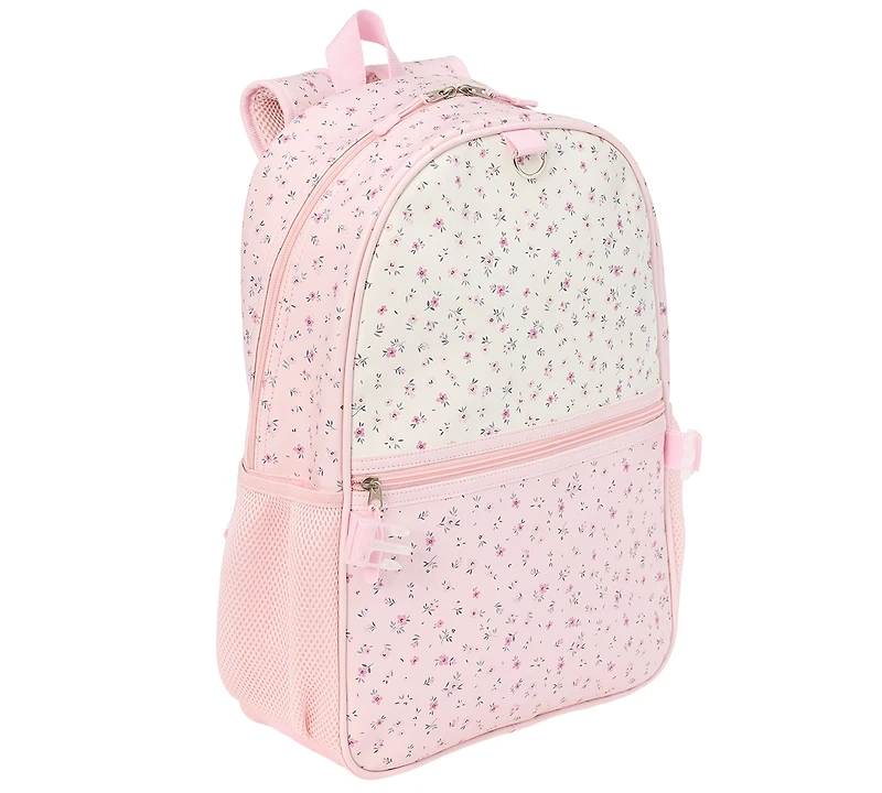 Rainbow Sugar Girls' Floral Love Backpack, Lunch Bag and Headphone, 3-Piece Set