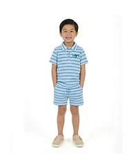 Andy & Evan Toddler Boys Waffle Polo Set