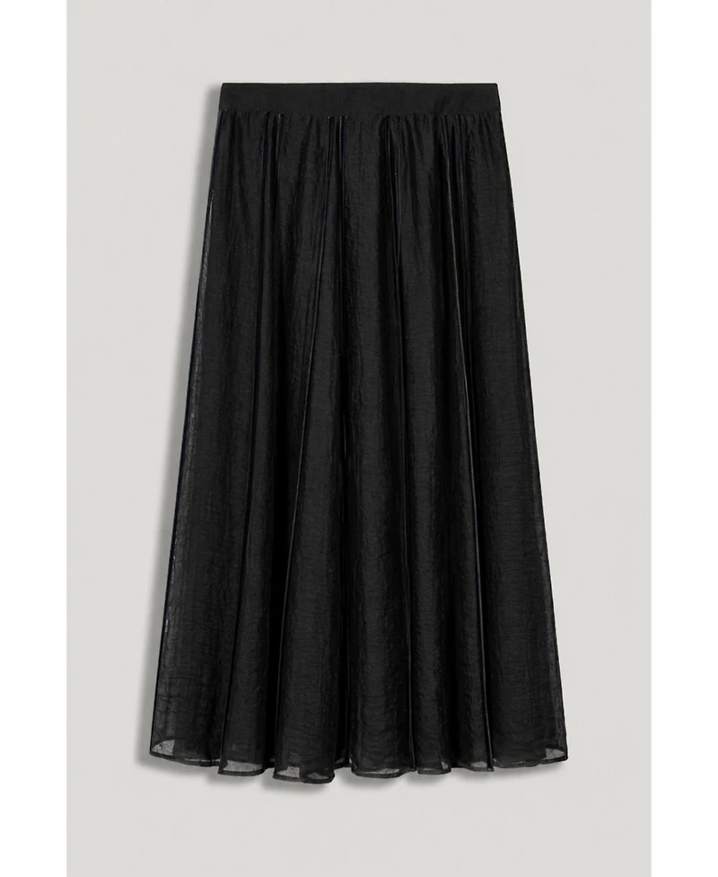 Nocturne Women's Sheer Pleated Midi Skirt