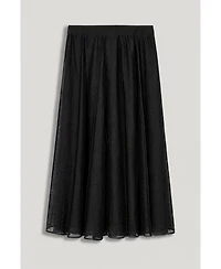 Nocturne Women's Sheer Pleated Midi Skirt