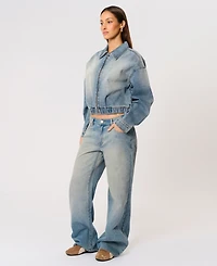 Abrand Women's Denim Full-Zip Jacket