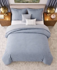 Laundry Chambray with Reverse Stripe 5-Piece Comforter Set