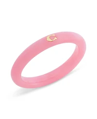 Coach Pink Signature C Resin Bangle Bracelet