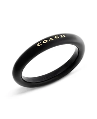 Coach Black Signature Resin Bangle Bracelet
