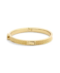 Coach Gold Signature C Textured Bangle Bracelet
