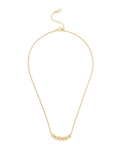 Coach Gold Signature Coach Cube Necklace