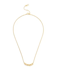 Coach Gold Signature Coach Cube Necklace