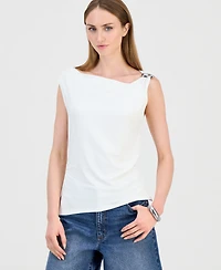 I.n.c. International Concepts Women's Hardware Detail Sleeveless Knit Top, Macy's Exclusive