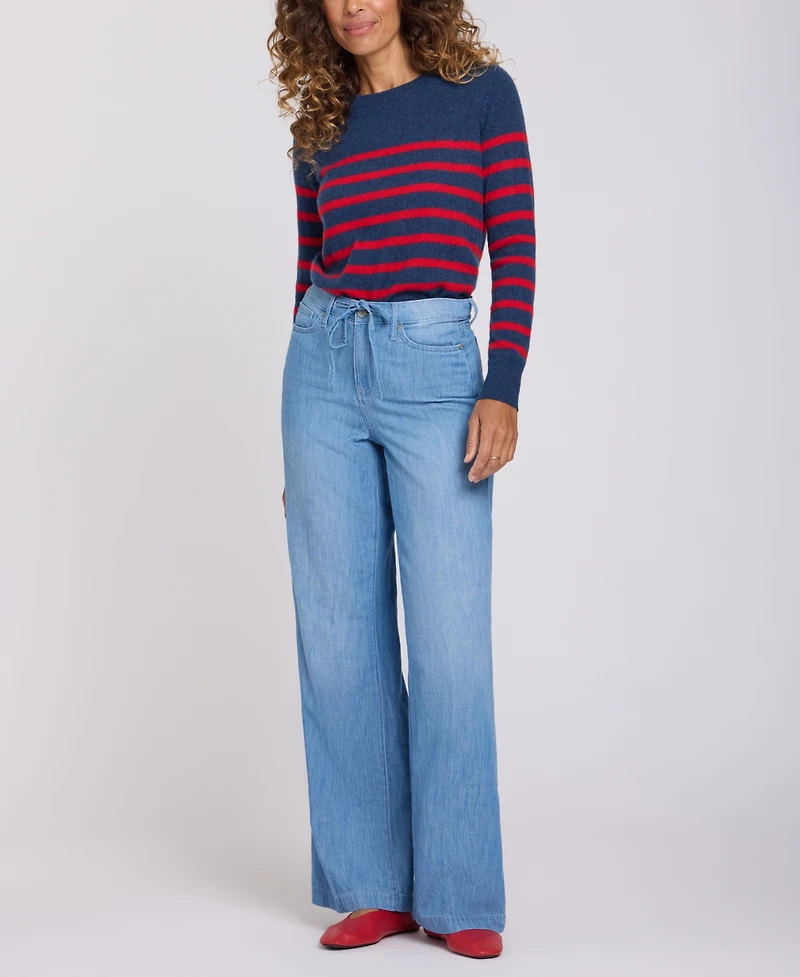 Nydj Women's Teresa Wide-Leg Jeans with Drawstring Waist
