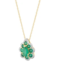 Macy's Sapphire (1-1/4 ct. t.w.) & Diamond (1/10 Pendant Necklace 14k White Gold (Also Available Ruby and Emerald)
