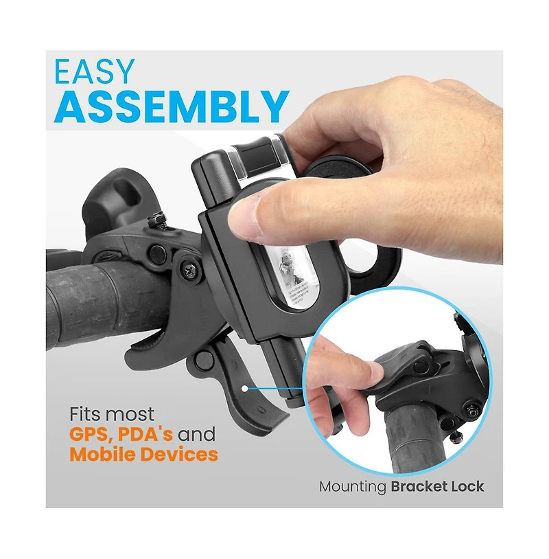 SereneLife Golf Cart Universal Gps Holder - Fits Gps, Pda's & Mobile Devices