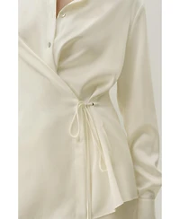 Lilysilk Women's Convertible Silk Charmeuse Shirt