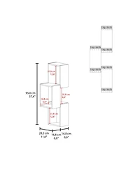 Fm Furniture Stormi Wall-Mounted Geometric Shelf Unit