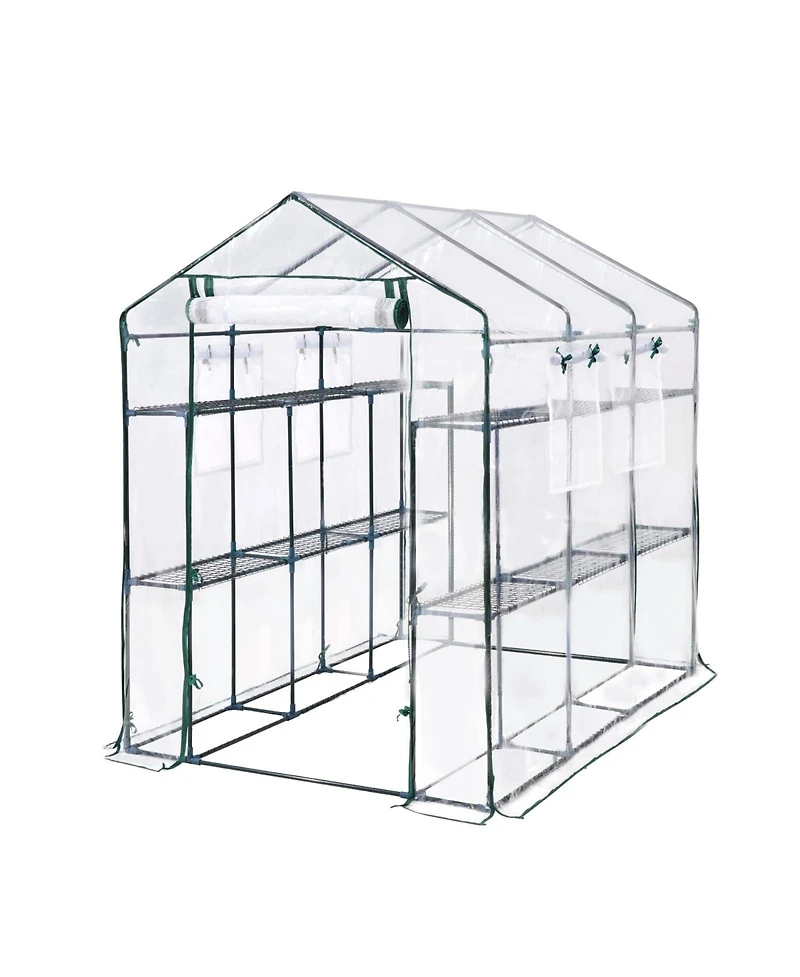 gaomon Greenhouse for Outdoors, Large Walk-in 6-Tier Plant Shelves, 85"x56"x77" , Weatherproof Plant Tent for Backyard and Patio