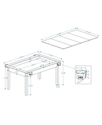 Rainsken Board Game Table, with Removable Table, Top for 4-6 Players, with Play Mat and Rotating Cup Holders, for Adults Card Dnd Poker