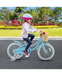 Gymax 18'' Kid's Bike w/ Training Wheels Adjustable Handlebar Seat Handbrake