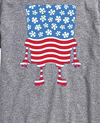 Airwaves Men's SpongeBob SquarePants Silhouette Stars Stripes Short-Sleeve Graphic T-Shirt
