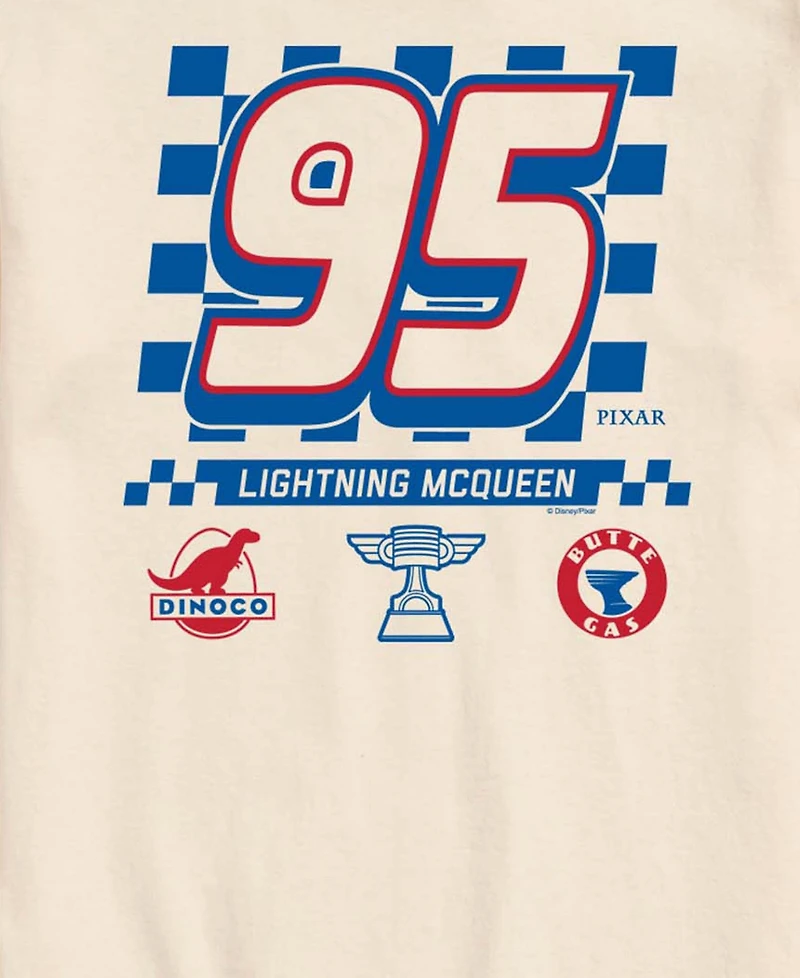 Airwaves Men's Cars Lightning McQueen Jersey Short-Sleeve Graphic T-Shirt