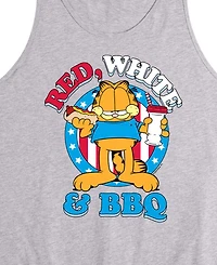 Airwaves Men's Garfield Red White And Bbq Sleeveless Graphic Tank T-Shirts
