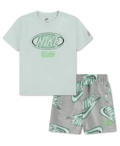 Nike Boys' 4-7 Short-Sleeve T-Shirt and Shorts, 2-Piece Set